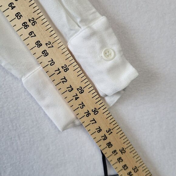 Michael Lauren REVOLVE Tomas Button Down Shirt w/Tails SZ M White Lagenlook NEW - Picture 12 of 15